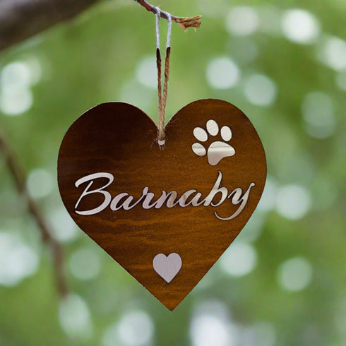 Personalised Large Love Heart - Rustic Rusted Garden Sign